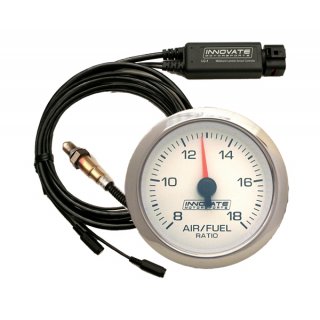 Innovate G4 Gauge Kit (LC-1 & O2 Sensor) Silver/White